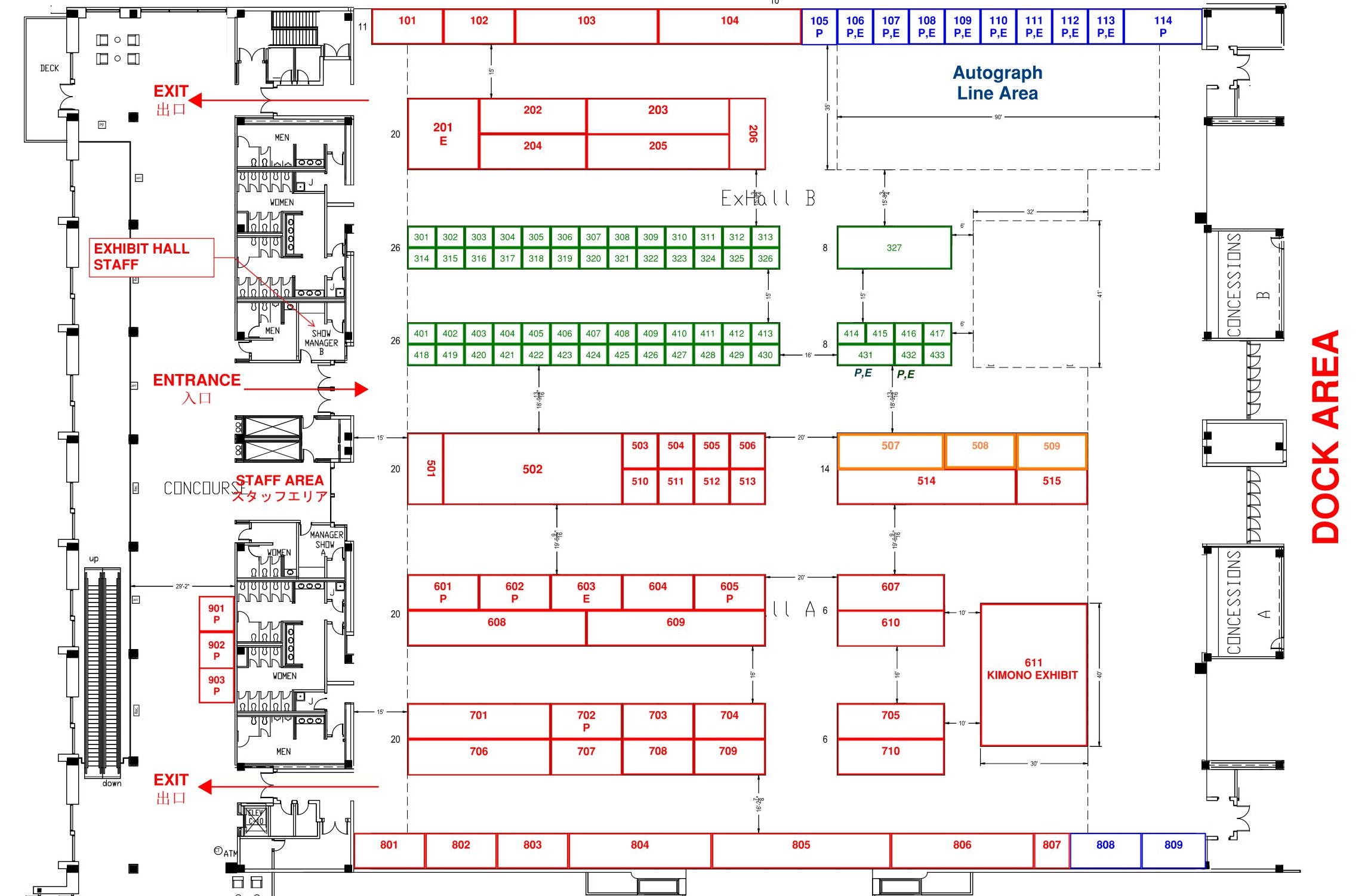 Exhibit hall map